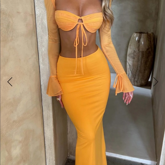 BABYBOO TANGERINE SKIRT SET - Picture 1 of 3